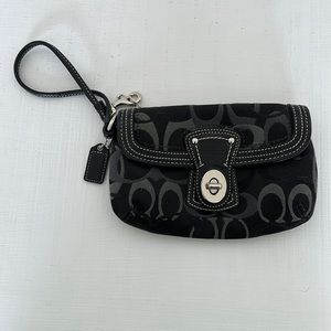 Coach Monogrammed Wristlet